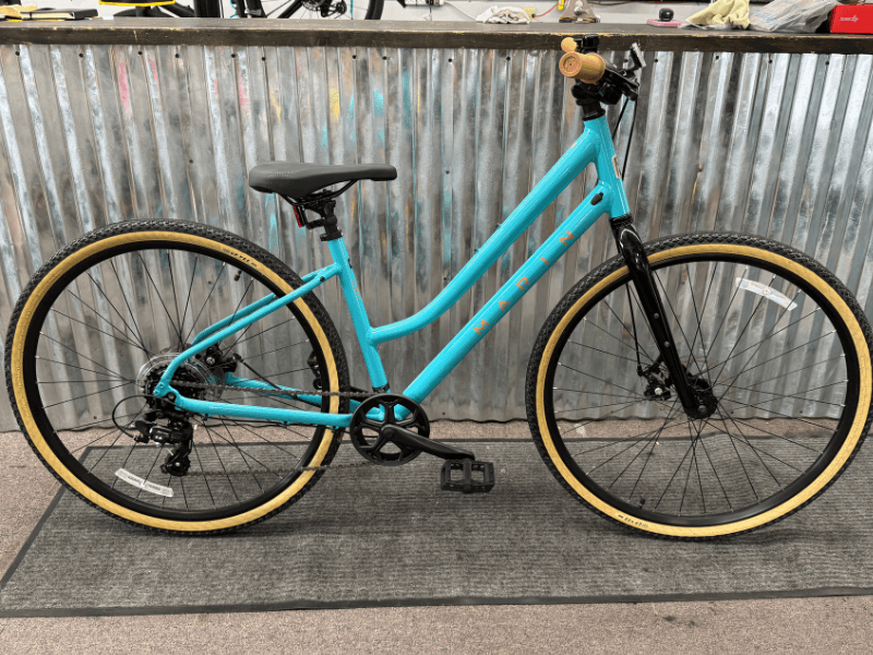 Fitness and hybrid bike in the shop at Just Ride Bikes