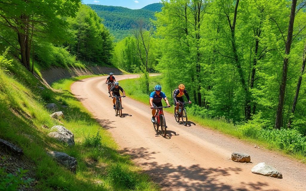 Bike at Bays cycling event with riders